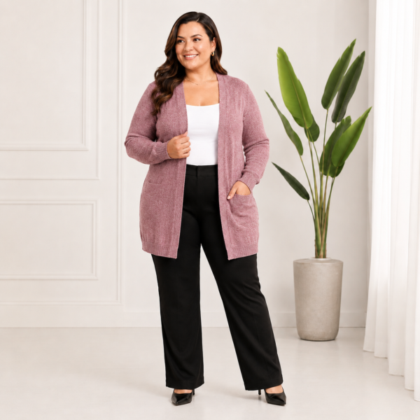 Cardigan Feminino Plus Size em Lazinha