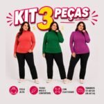 Kit 3 Blusas Cacharel Pus Size