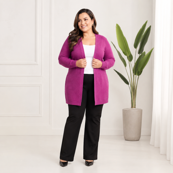 Cardigan Feminino Plus Size em Lazinha
