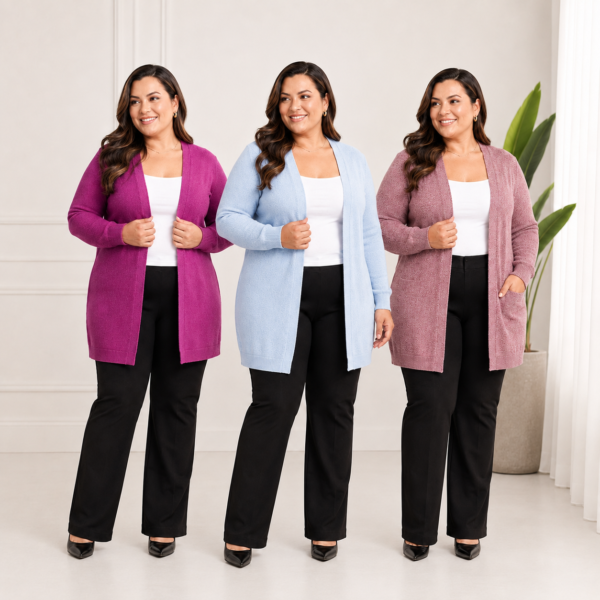 Cardigan Feminino Plus Size em Lazinha
