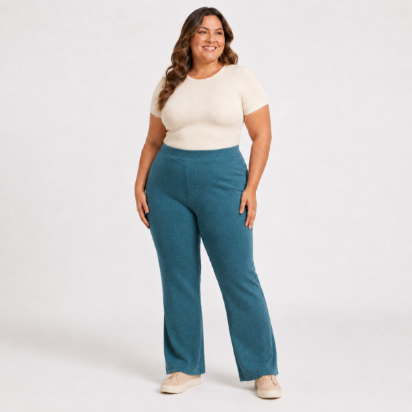 Calça Pantalona  Lãzinha Plus Size Feminina