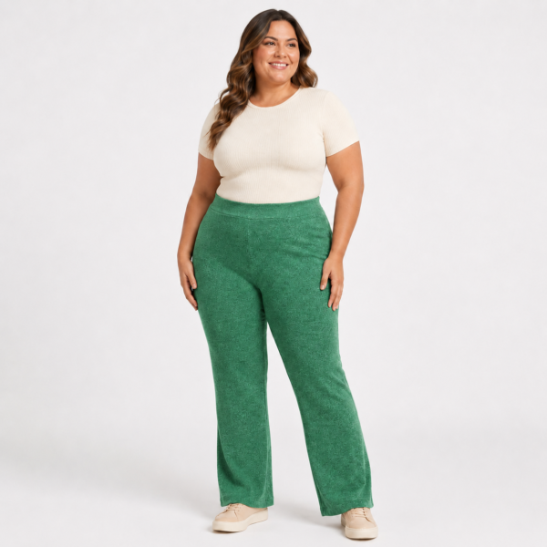 Calça Pantalona  Lãzinha Plus Size Feminina