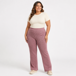 Calça Pantalona Lãzinha Plus Size Feminina