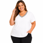 Blusa Feminina Plus Size com Vivo